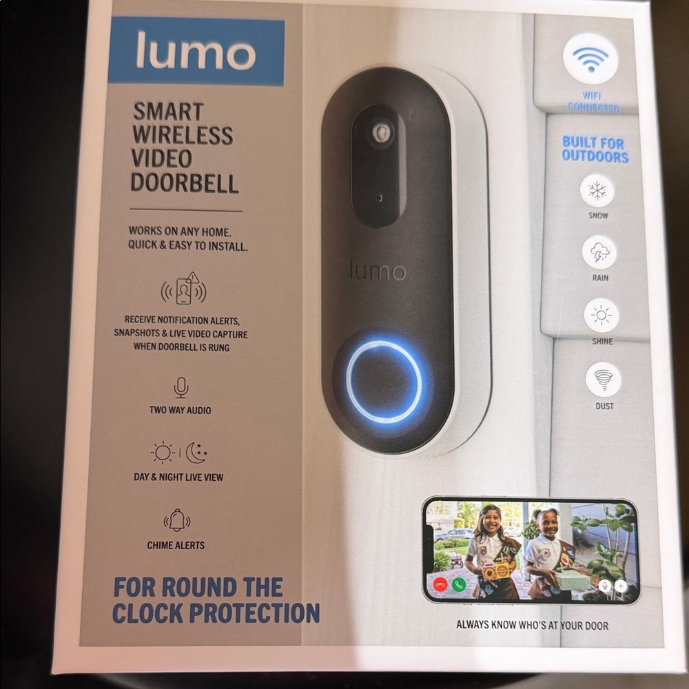 Smart Wireless Video Doorbell - Black